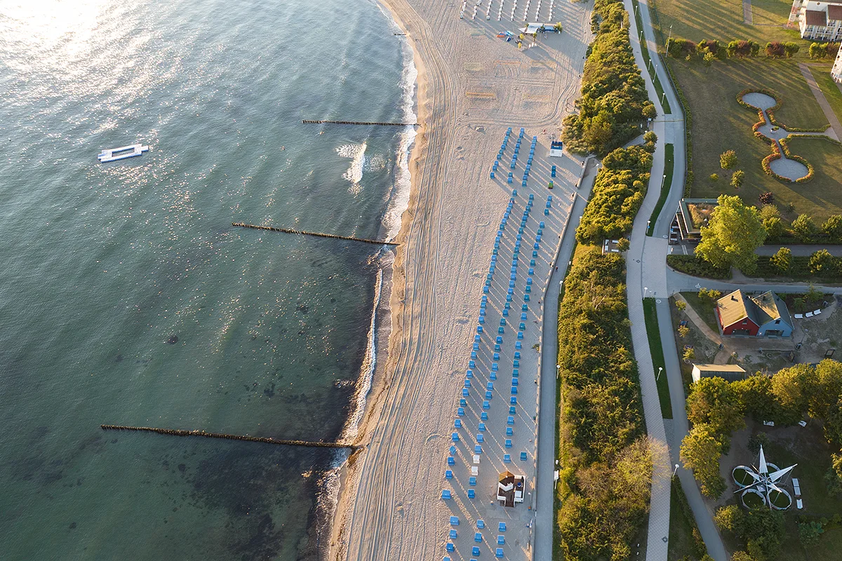 Luftaufnahme: Kühlungsborn zum Sonnenaufgang