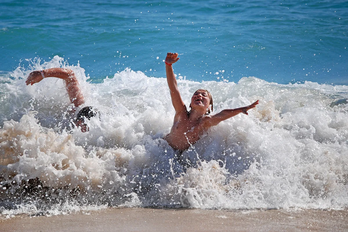 Badespaß am Strand